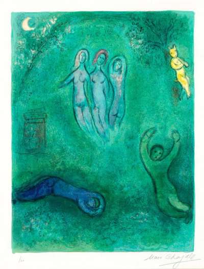 Le Songe De Daphnis Et Les Nymphes - Signed Print by Marc Chagall 1961 - MyArtBroker