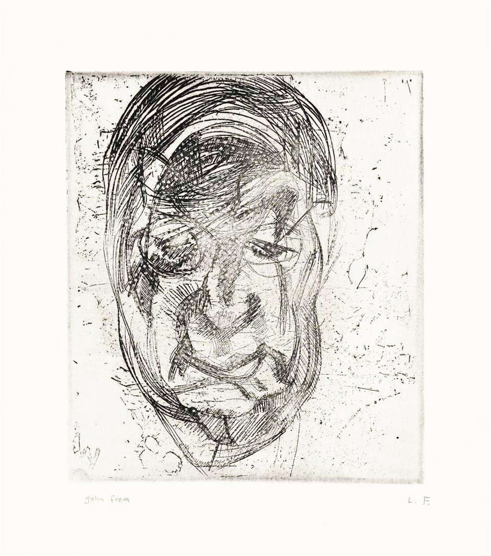 Lawrence Gowing (second version) - Signed Print by Lucian Freud 1982 - MyArtBroker