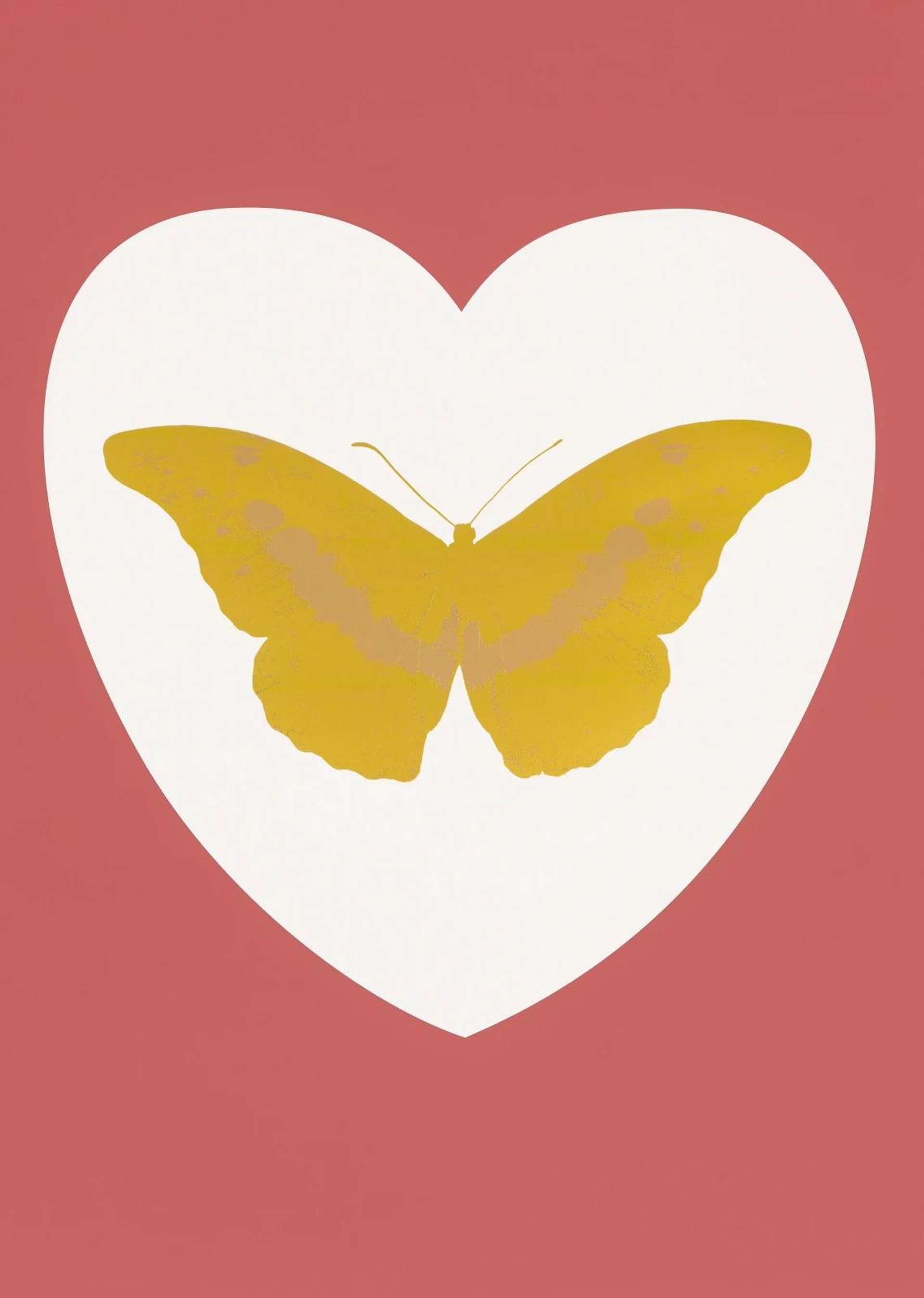 I Love You (white, coral, oriental gold, cool gold) by Damien Hirst