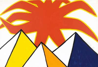 Pyramids And Sun - Signed Print by Alexander Calder 1973 - MyArtBroker