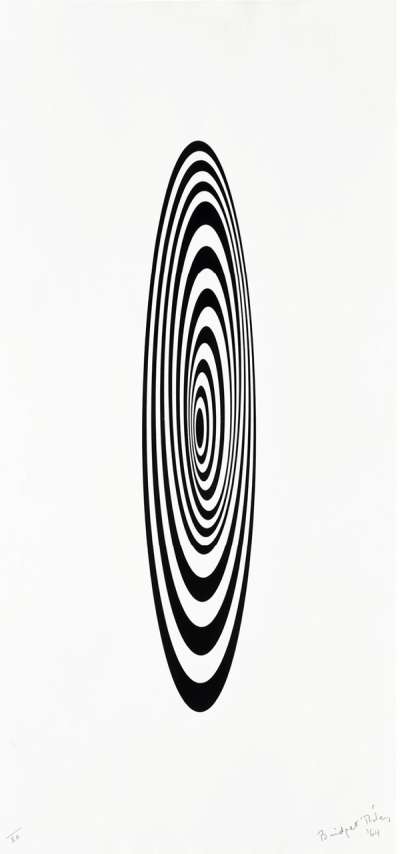 Untitled, Oval Image - Signed Print by Bridget Riley 1964 - MyArtBroker