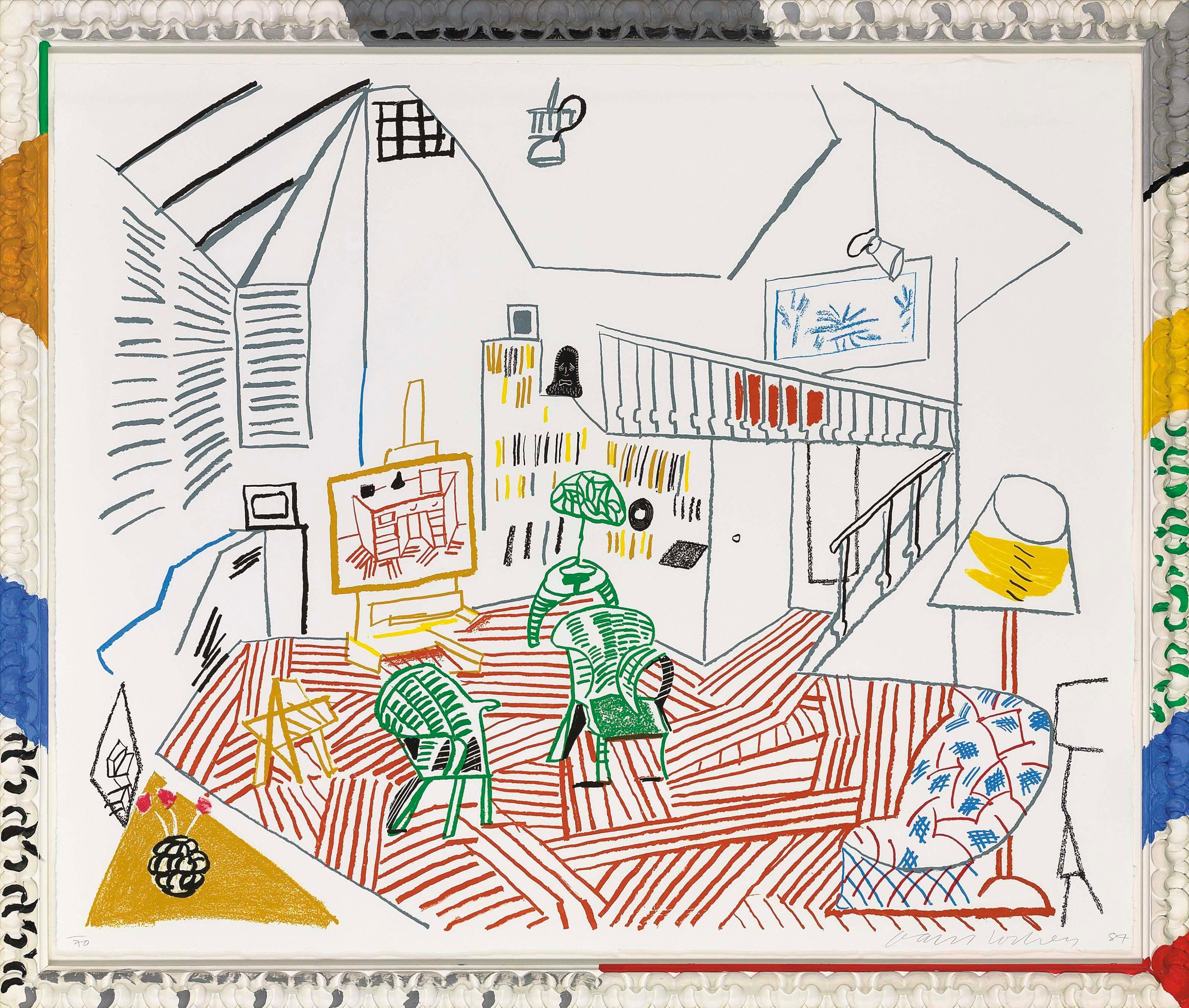 デイヴィッド・ホックニー「アマリリス イン ベース」 デイビッド・ホックニー（David Hockney） 『花瓶のアマリリス