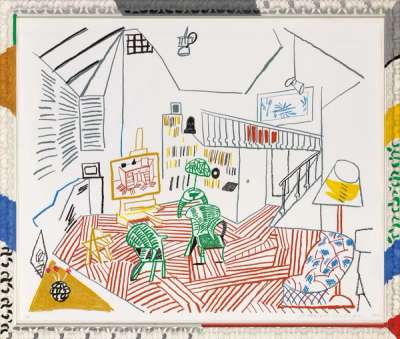 Pembroke Studio Interior - Signed Print by David Hockney 1984 - MyArtBroker