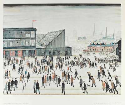 Going To The Match - Signed Print by L. S. Lowry 1972 - MyArtBroker
