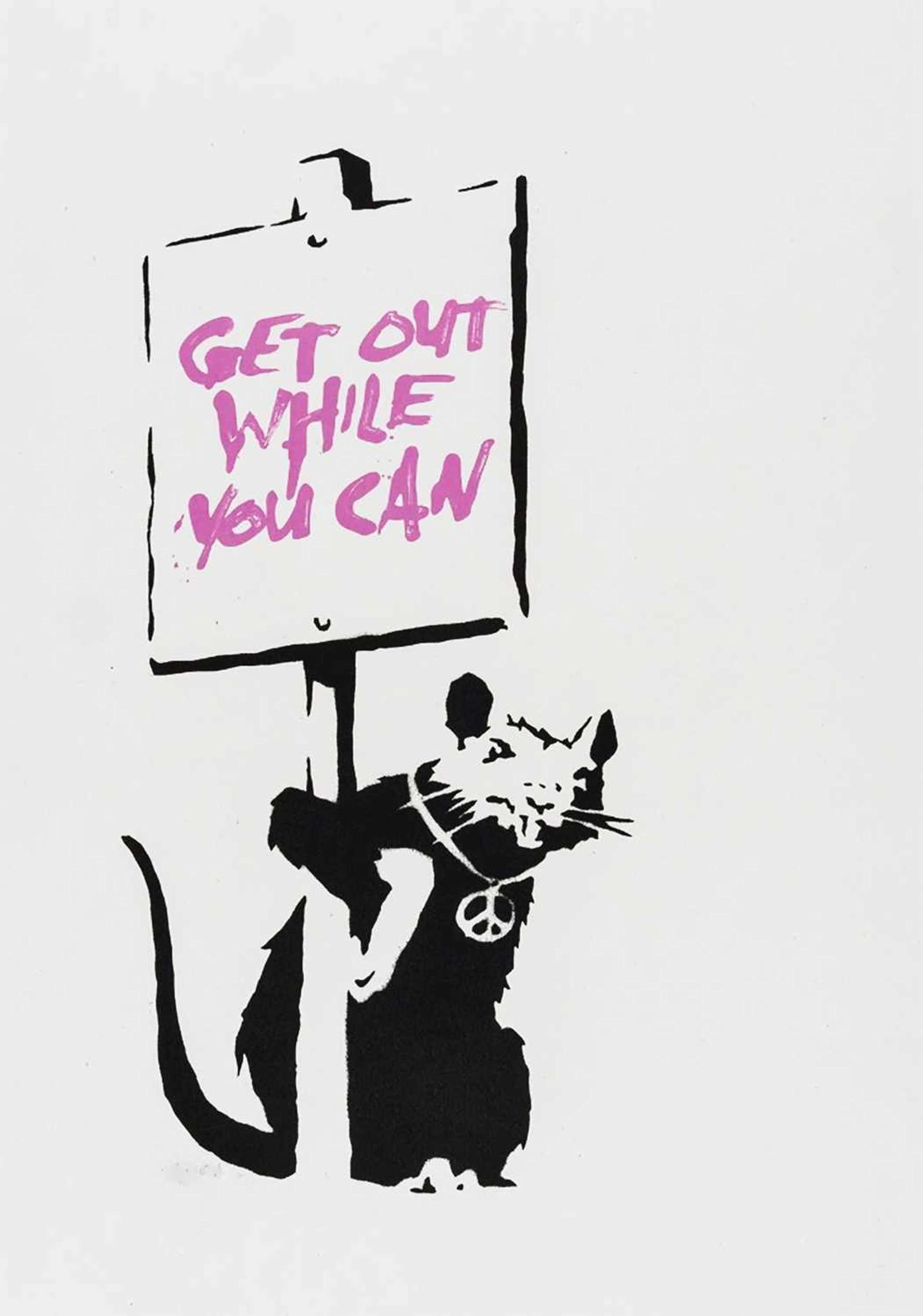 Get Out While You Can by Banksy - MyArtBroker