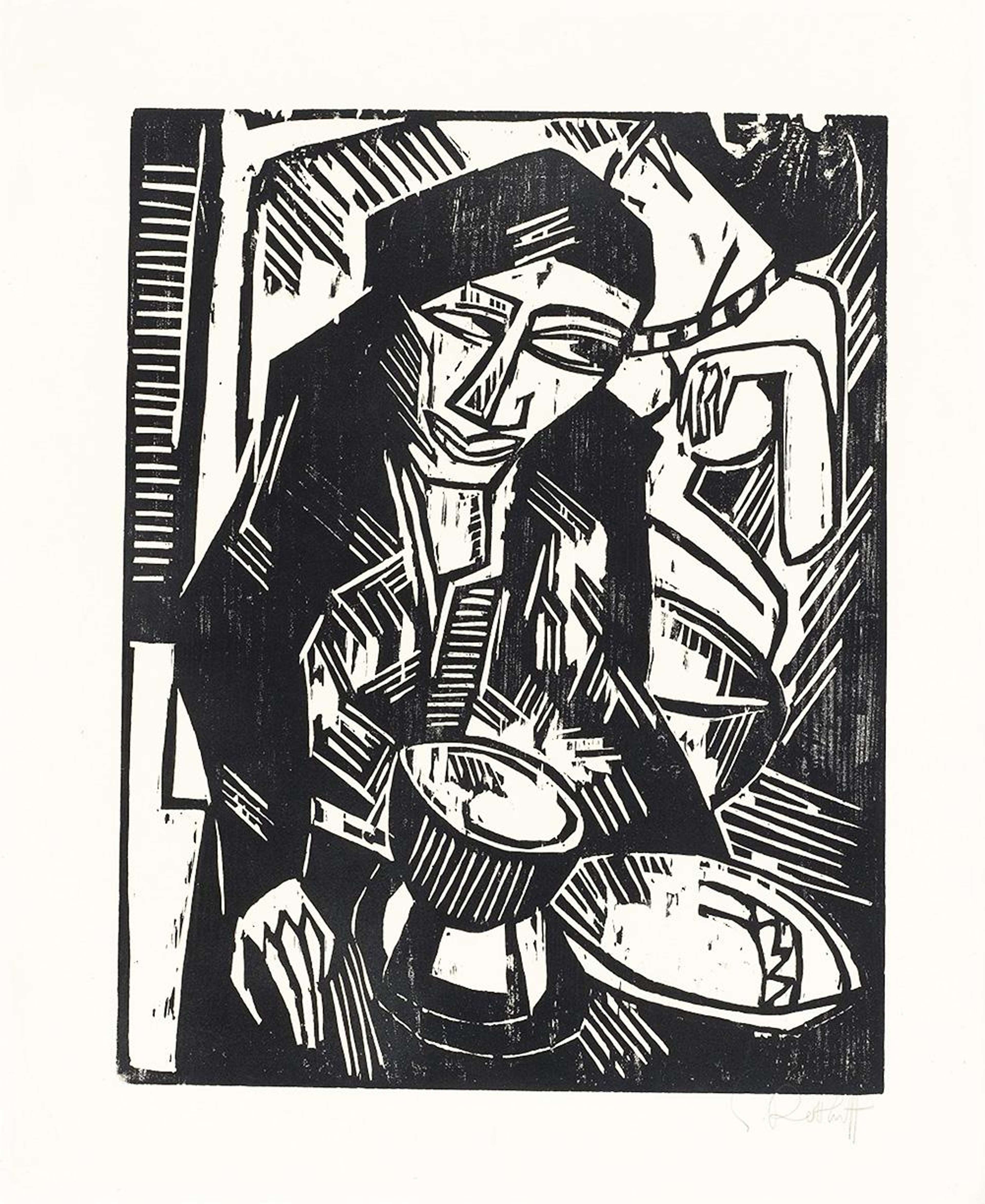 Melancholie - Signed Print by Karl Schmidt-Rottluff 1914 - MyArtBroker