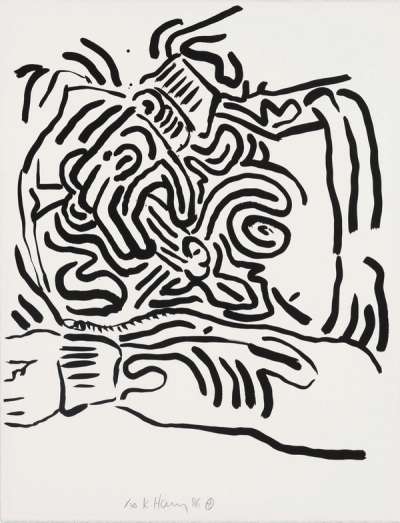 Bad Boys 2 - Signed Print by Keith Haring 1986 - MyArtBroker