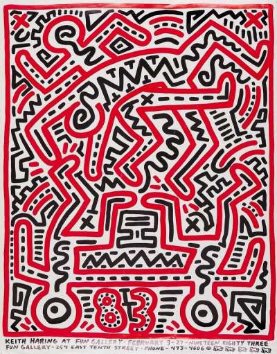 Keith Haring: Poster For Fun Gallery - Signed Print