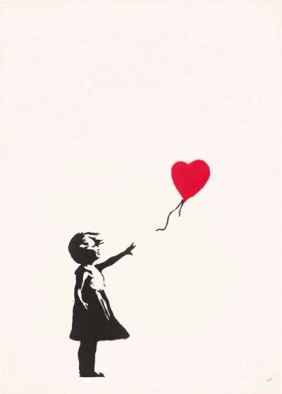 Girl With Balloon - Unsigned Print by Banksy 2004 - MyArtBroker
