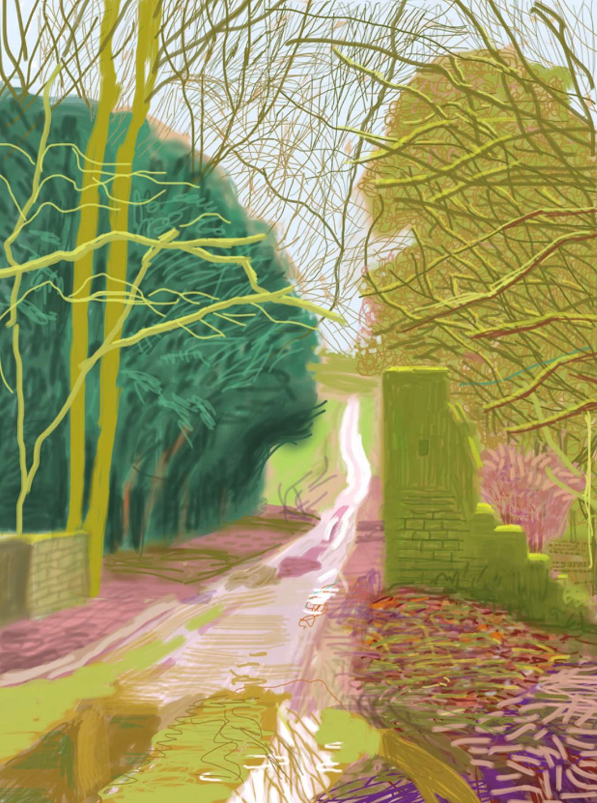 The Arrival Of Spring In Woldgate East Yorkshire 29th January 2011 - Signed Print by David Hockney 2011 - MyArtBroker