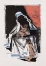 Maqbool Husain: Untitled (Mother Teresa With Children) - Signed Print