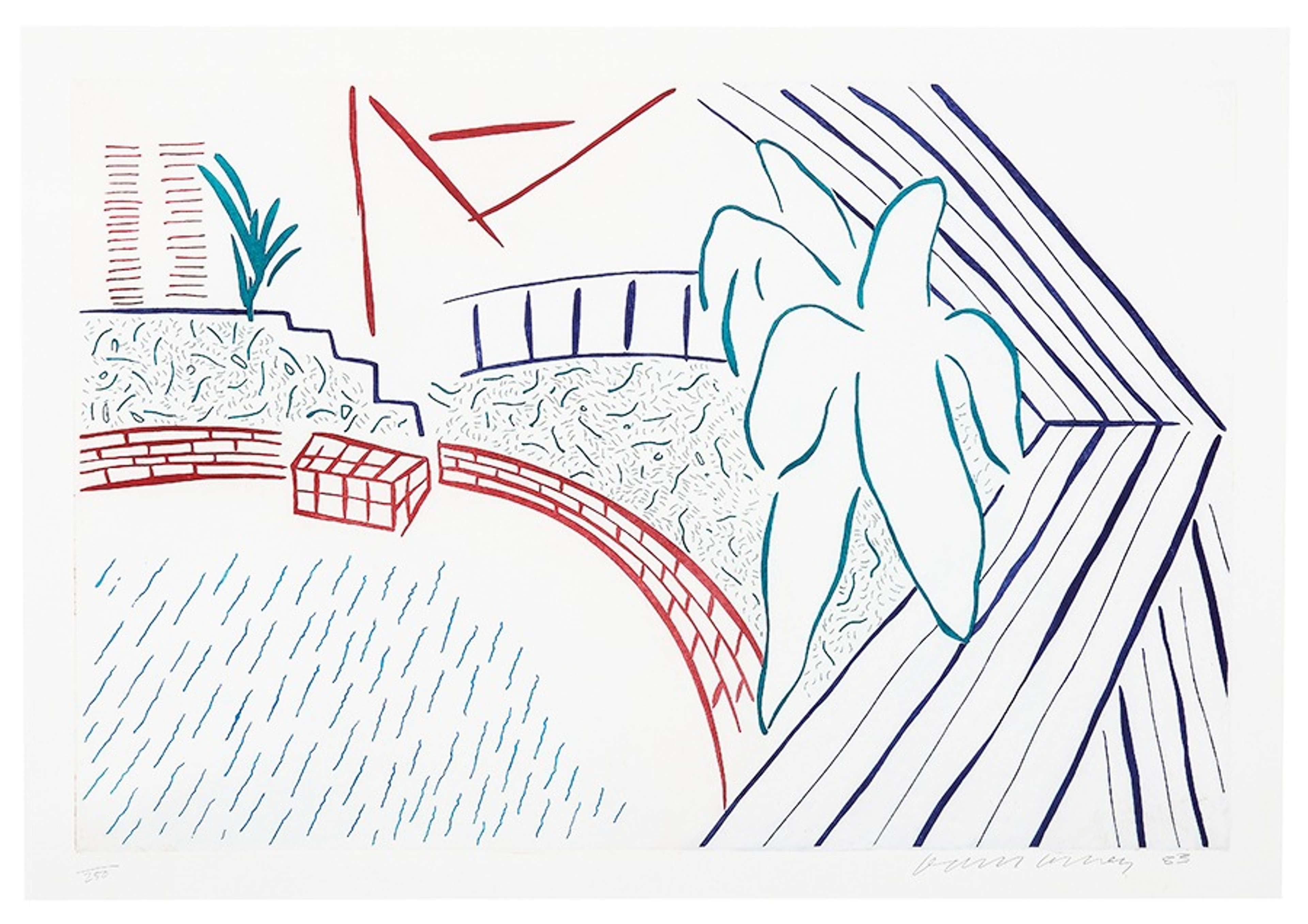 My Pool and Terrace by David Hockney
