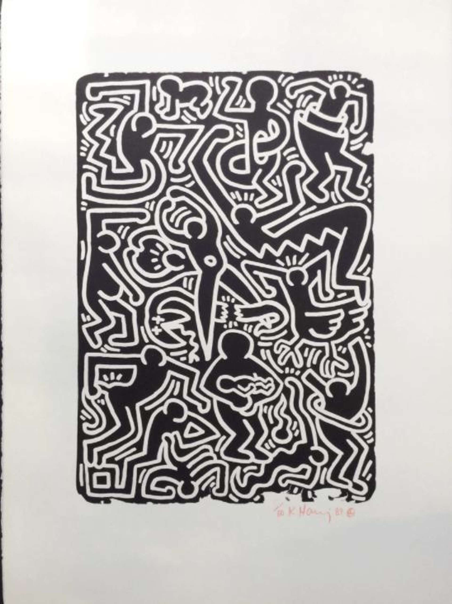 Stones 5 - Signed Print by Keith Haring 1989 - MyArtBroker