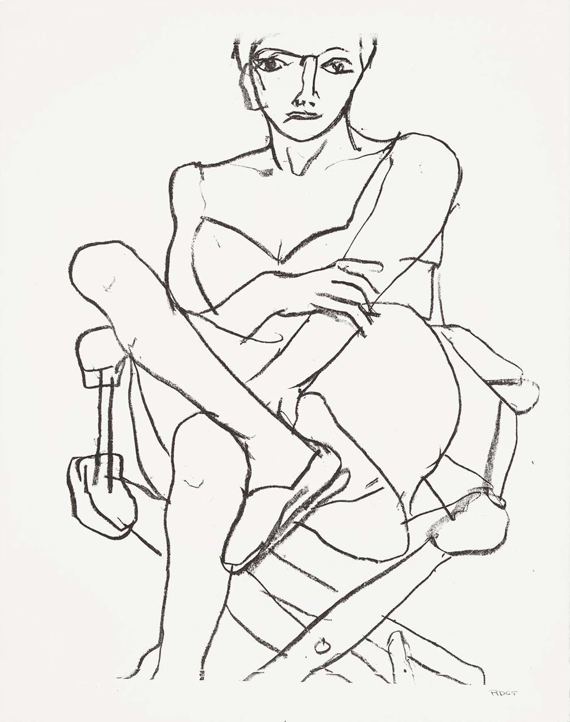 Seated Woman In Chemise - Signed Print by Richard Diebenkorn 1965 - MyArtBroker