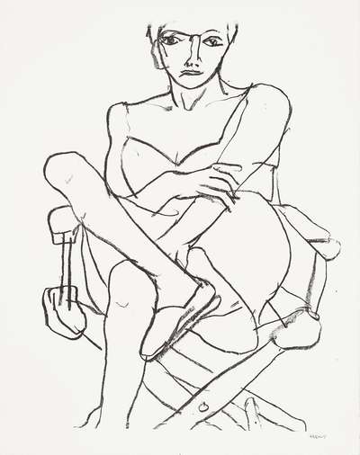 Seated Woman In Chemise - Signed Print by Richard Diebenkorn 1965 - MyArtBroker