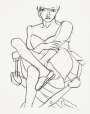 Richard Diebenkorn: Seated Woman In Chemise - Signed Print
