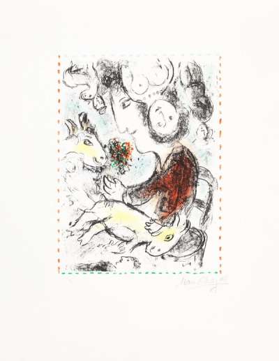 Artiste La Chèvre - Signed Print by Marc Chagall 1984 - MyArtBroker