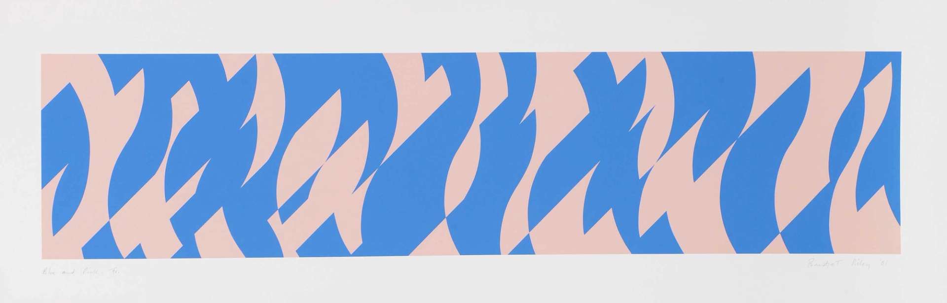 Bridget Riley: Blue And Pink - Signed Print