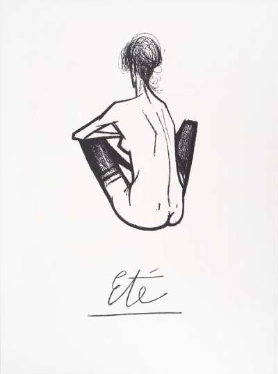 Nu Assis, Eté - Unsigned Print by Bernard Buffet 1970 - MyArtBroker
