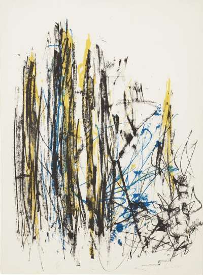 Arbres (black, yellow and blue) - Signed Print by Joan Mitchell 1992 - MyArtBroker