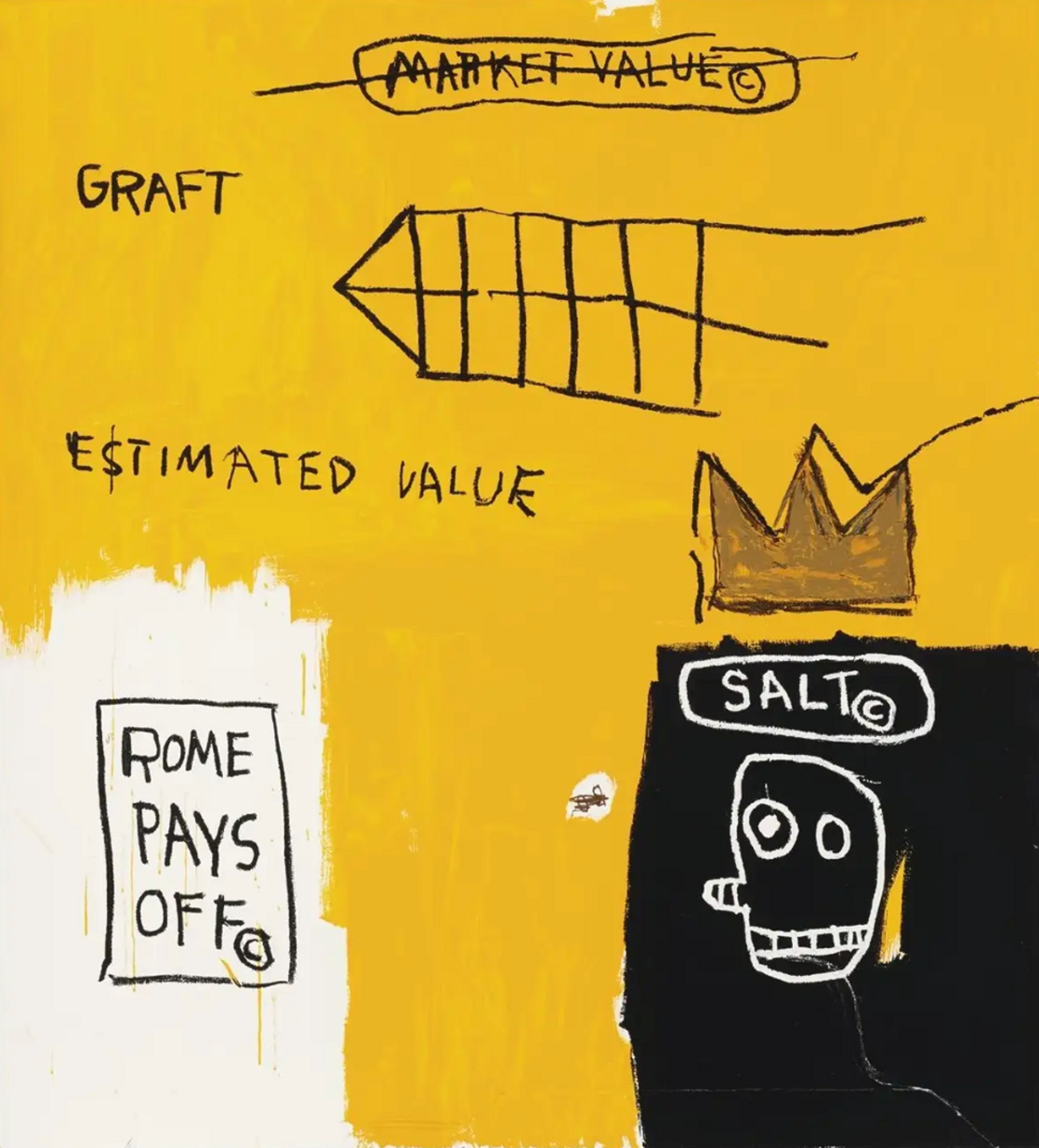 Rome Pays Off by Jean-Michel Basquiat