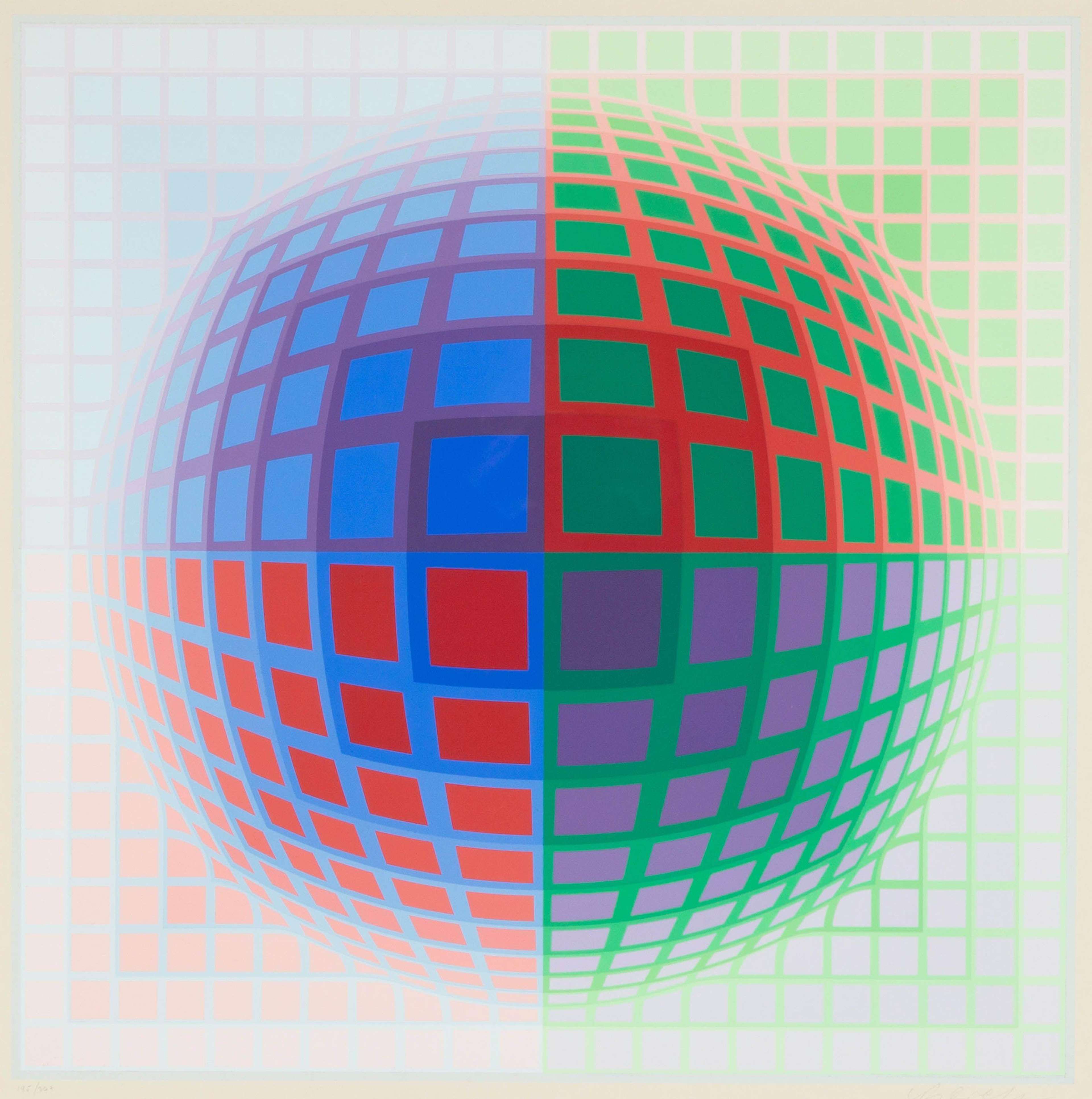 Vega Pal - Signed Print by Victor Vasarely 1969 - MyArtBroker