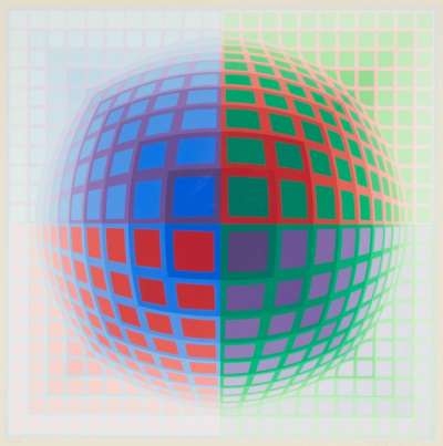 Vega Pal - Signed Print by Victor Vasarely 1969 - MyArtBroker