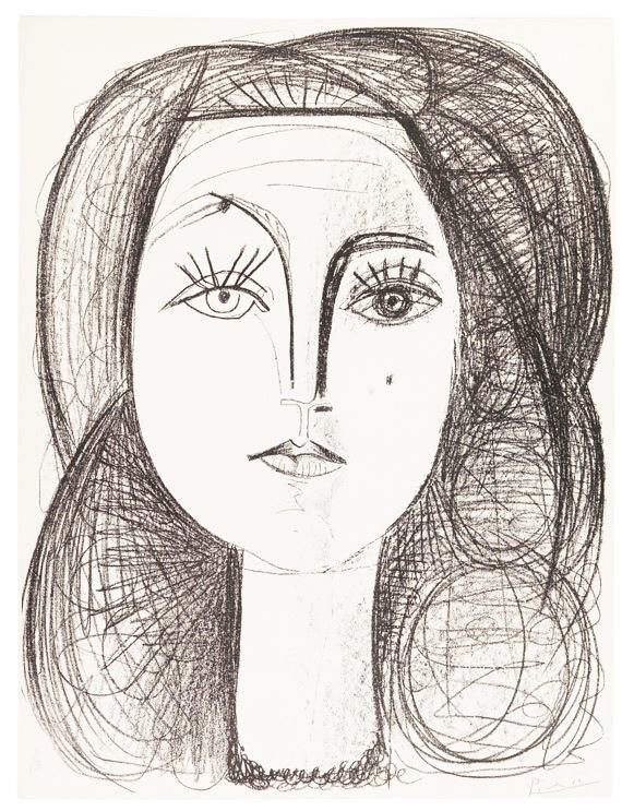 Pablo Picasso Françoise (Signed Print) 1946