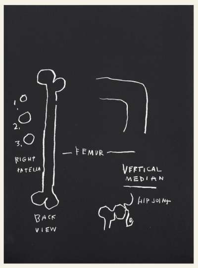 Anatomy, Vertical Median - Signed Print by Jean-Michel Basquiat 1982 - MyArtBroker