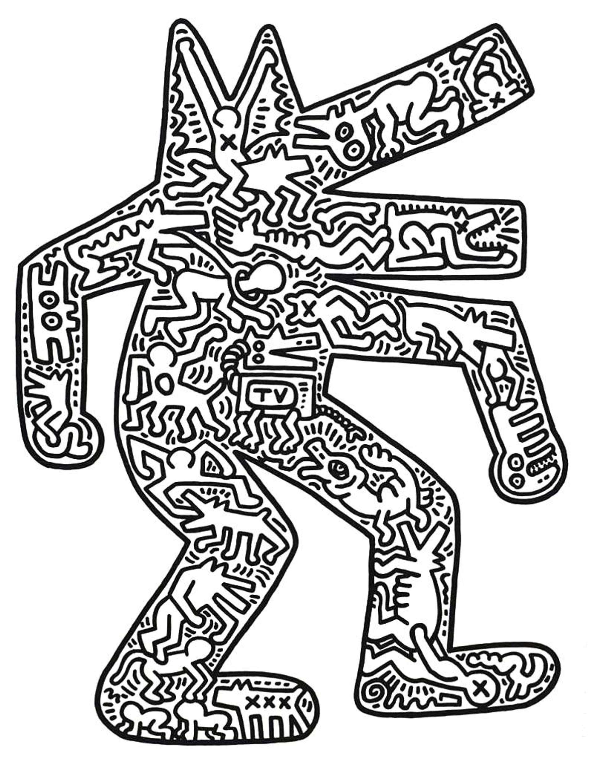 Dog - Signed Print by Keith Haring 1985 - MyArtBroker