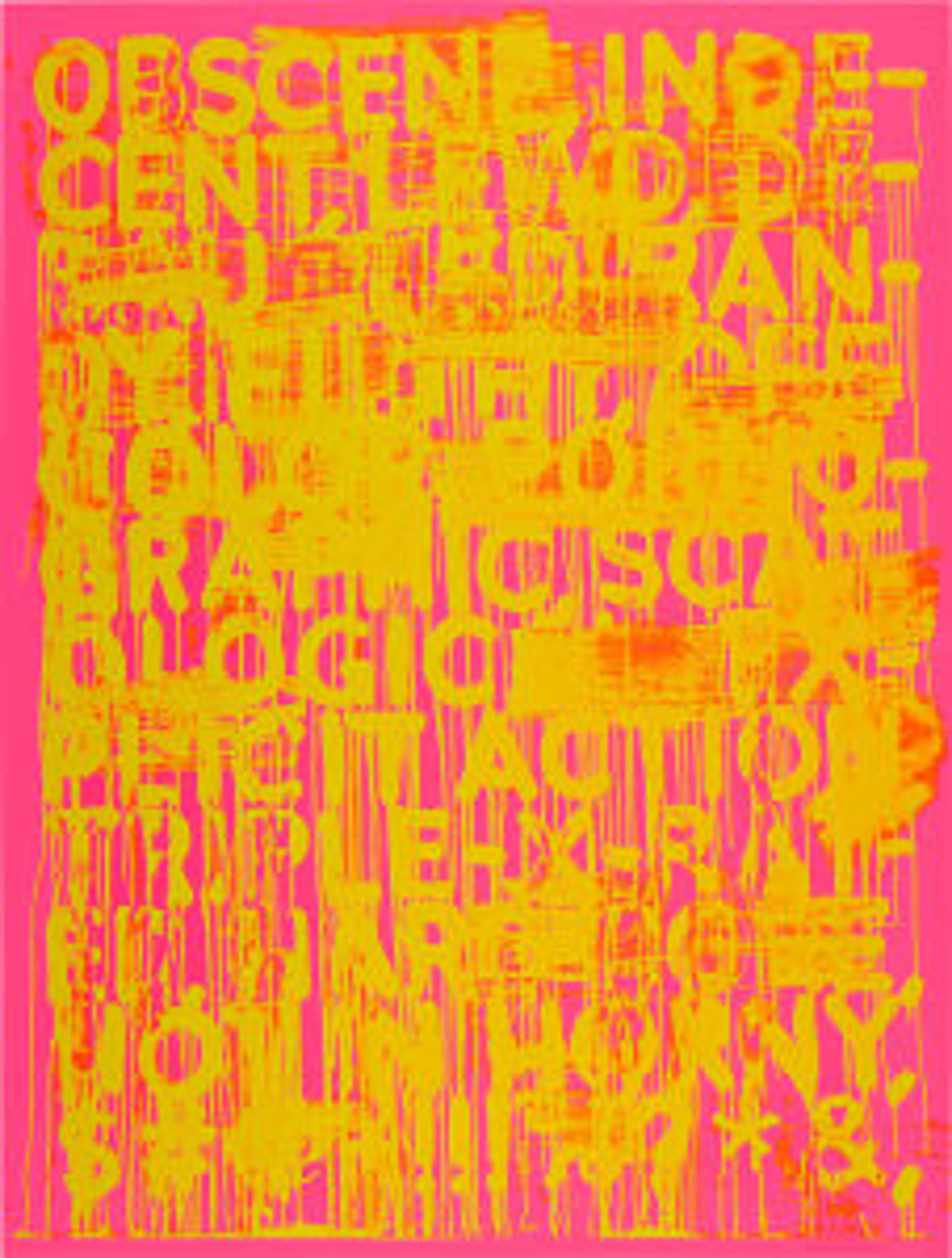 Obscene - Signed Print by Mel Bochner 2017 - MyArtBroker