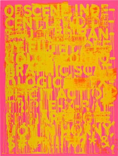 Obscene - Signed Print by Mel Bochner 2017 - MyArtBroker