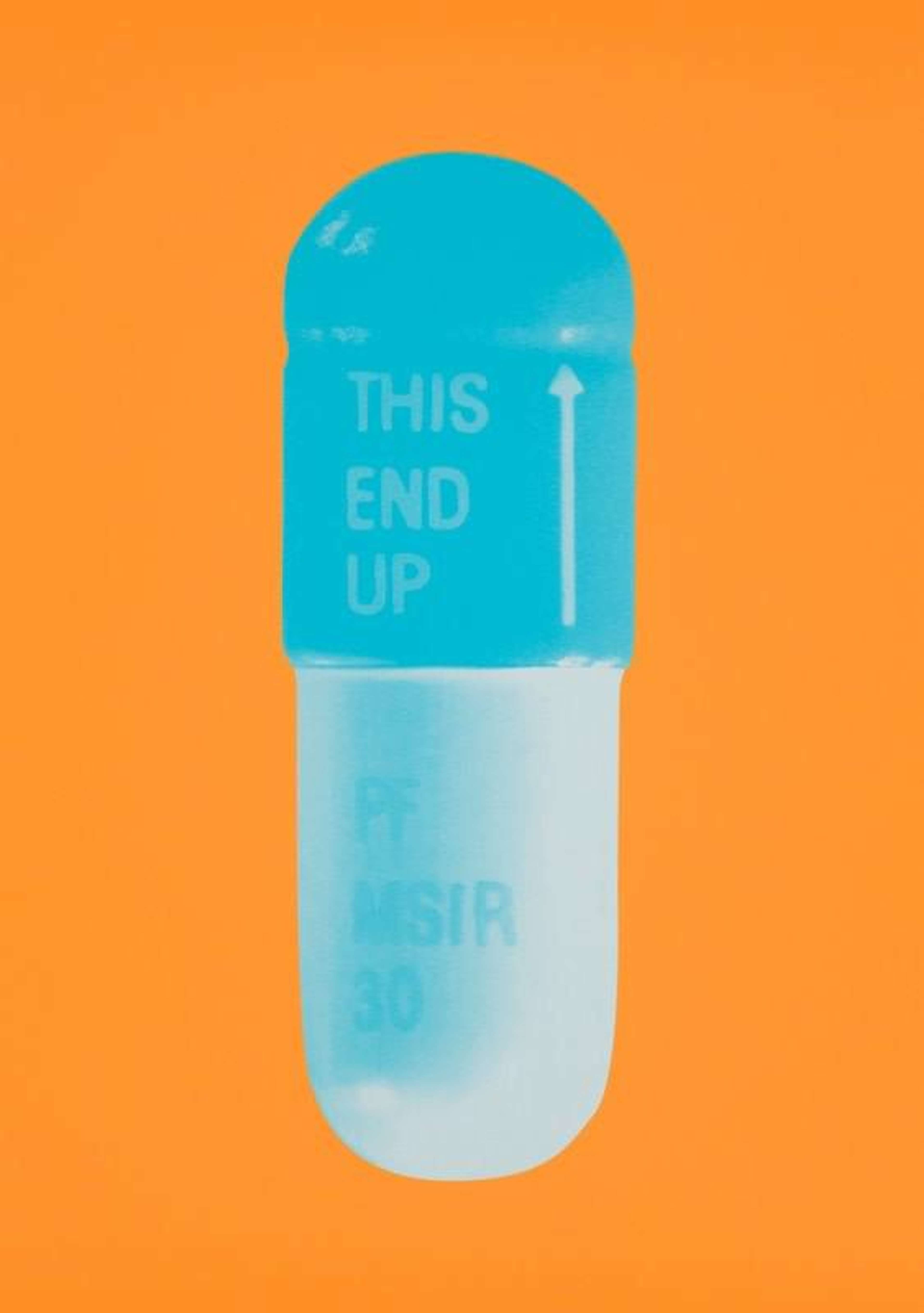 The Cure (atomic tangerine, cornflower blue, ice blue) - Signed Print by Damien Hirst 2014 - MyArtBroker