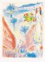Marc Chagall: Avenue De La Victoire À Nice (Nice et la Côte d'Azur) - Signed Print