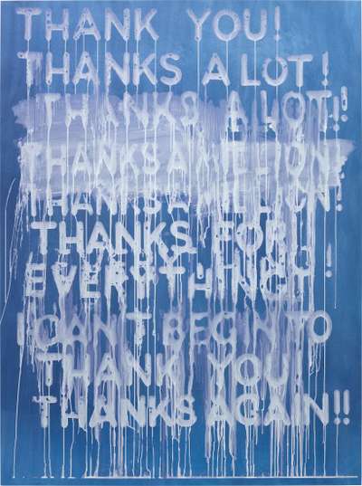 Thank You! - Signed Print by Mel Bochner 2014 - MyArtBroker