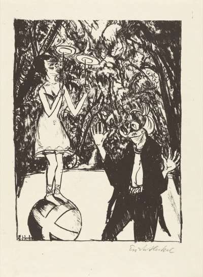Ball Runner - Signed Print by Erich Heckel 1916 - MyArtBroker