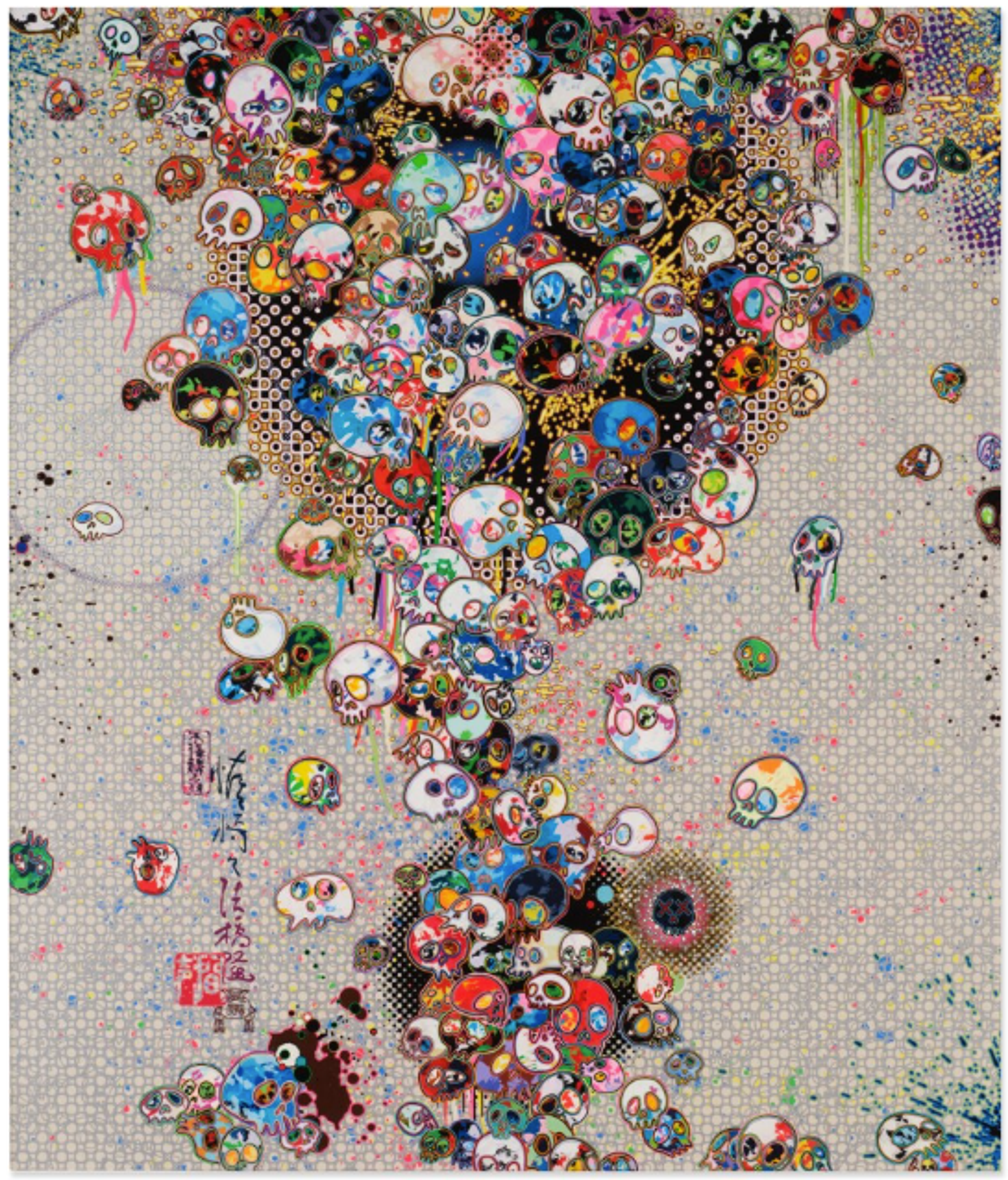 In Death, Life. The Mountains and Rivers Remain. by Takashi Murakami 2015 