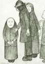 L S Lowry: Family Discussion - Signed Print