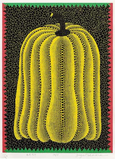 Pumpkin (yellow) , Kusama 115 - Signed Print by Yayoi Kusama 1988 - MyArtBroker