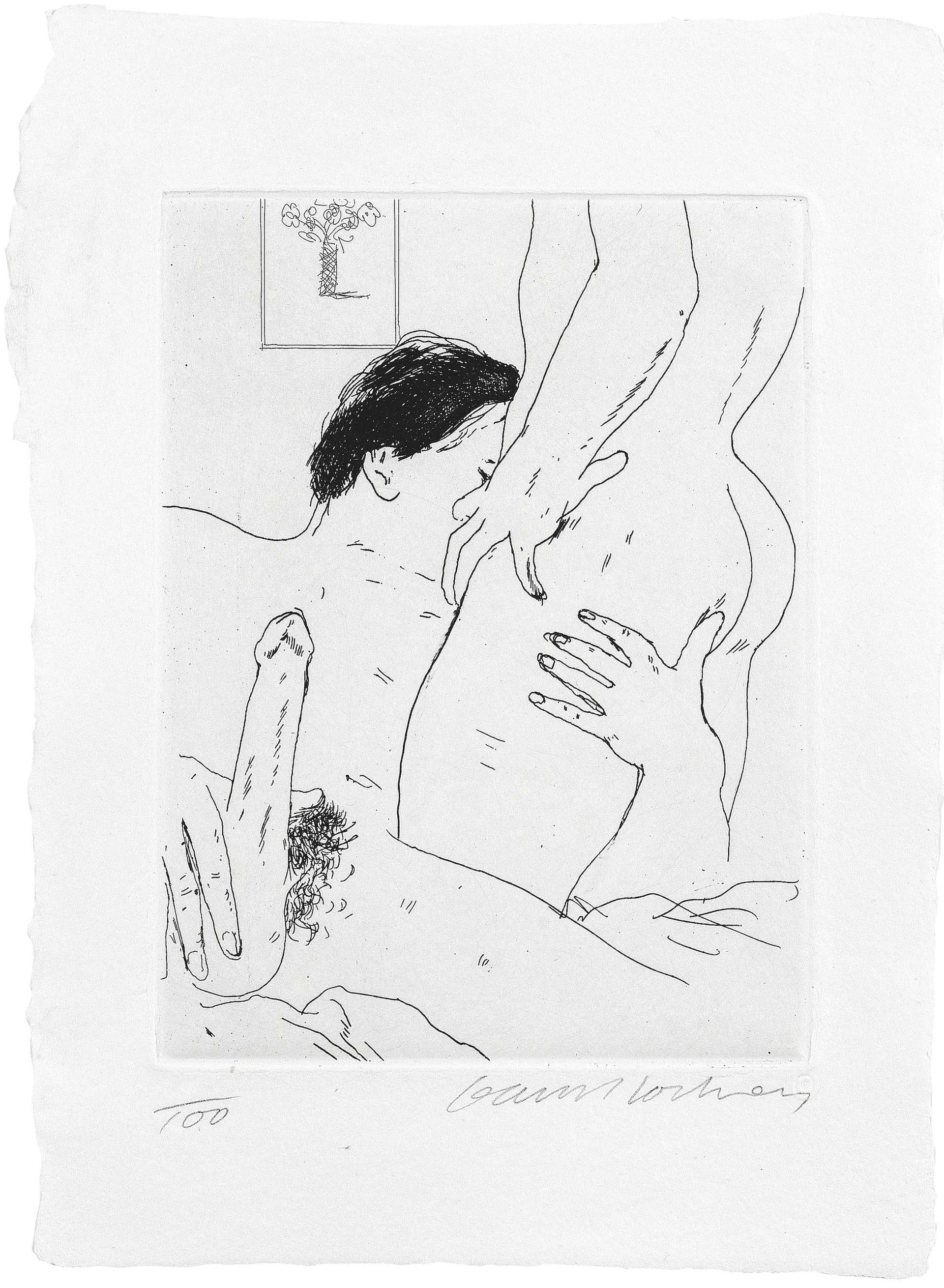 An Erotic Etching - Signed Print by David Hockney 1975 - MyArtBroker