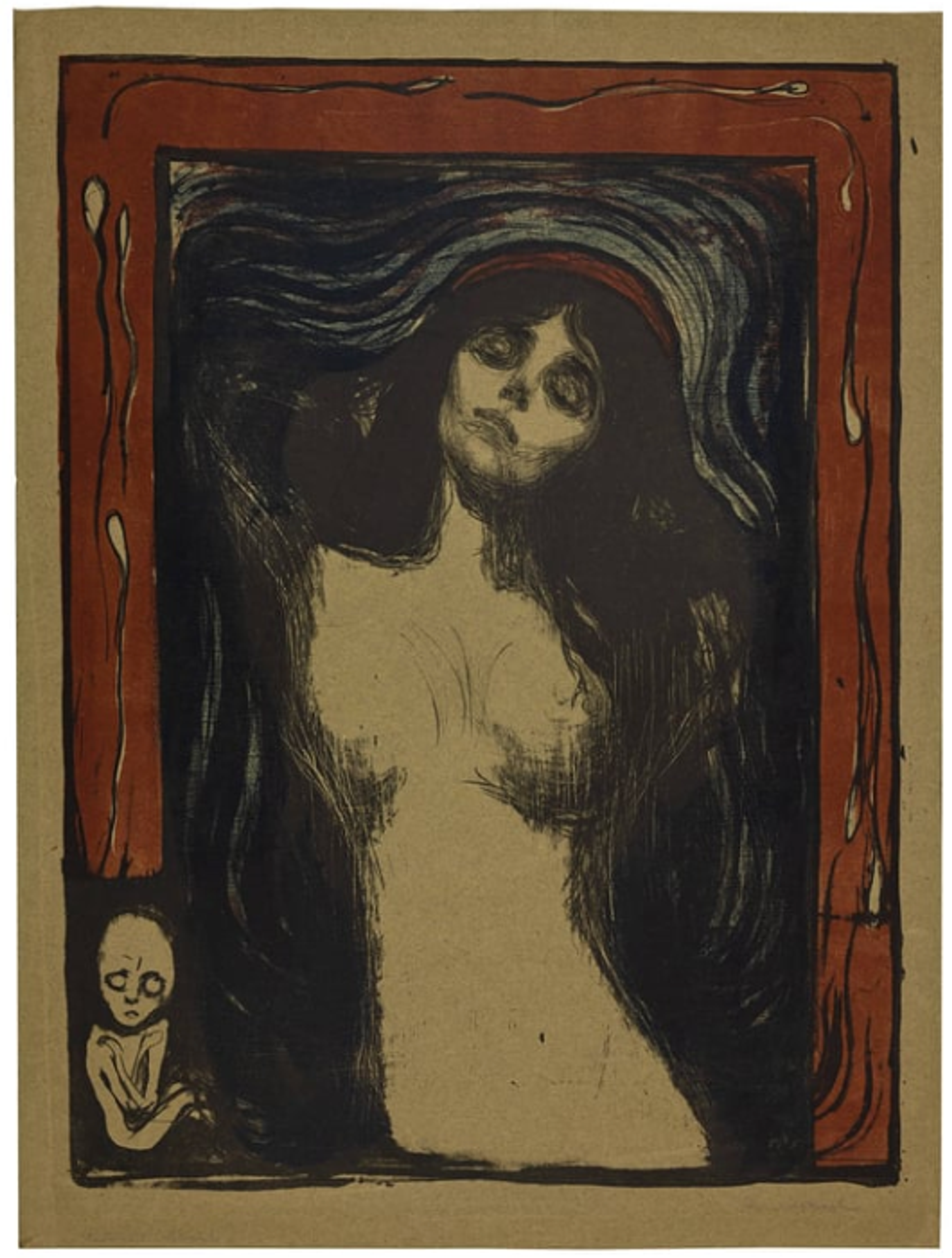 Image © Galerie Kornfeld Bern / Madonna – Liebendes Weib - Woman Making Love © Edvard Munch c. 1895-1902