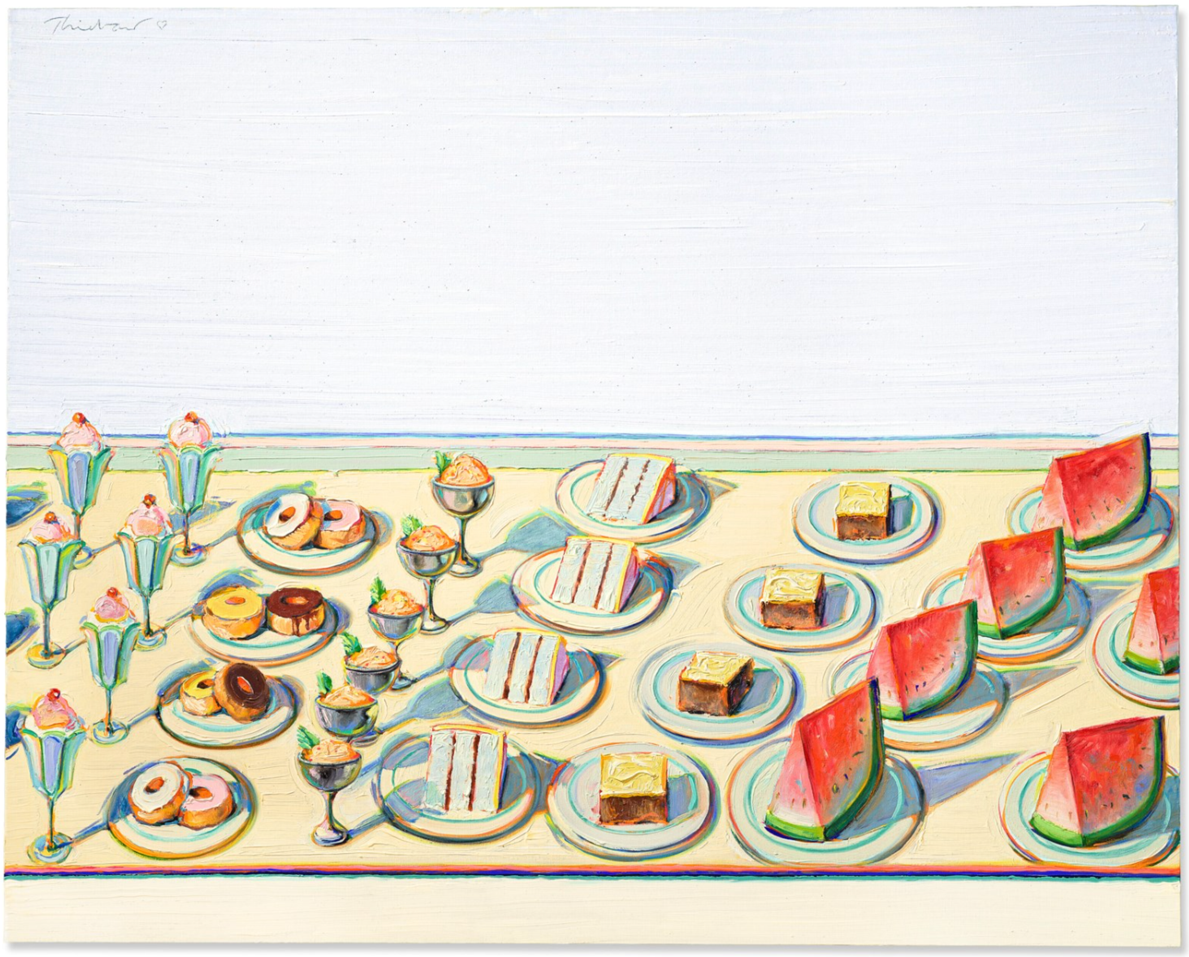 Dessert Table by Wayne Thiebaud - Christie's 