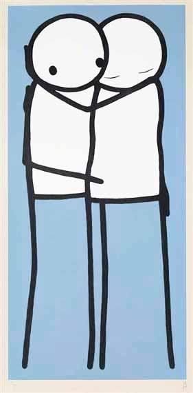 Stik Lovers (blue) (Signed) Screenprint 2011