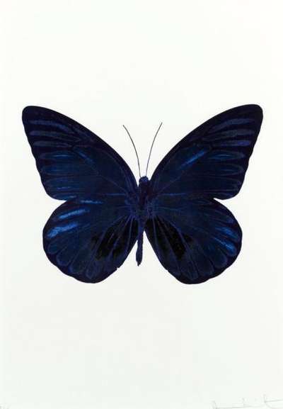 Damien Hirst: The Souls I (Westminster blue, raven black, imperial purple) - Signed Print