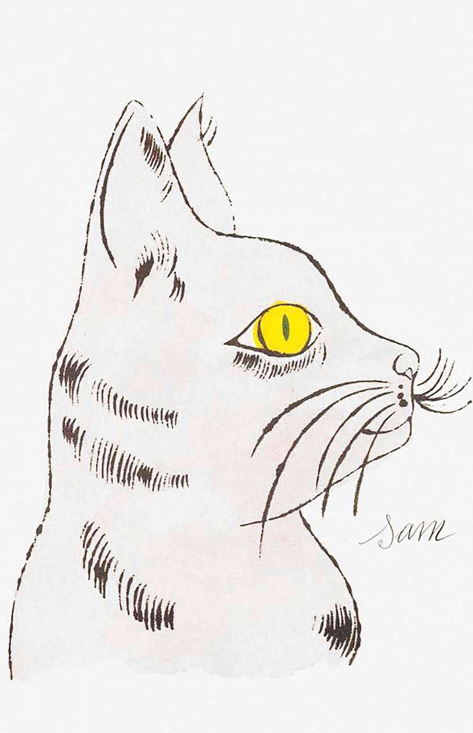 Cats Named Sam IV 57 - Unsigned Print by Andy Warhol 1954 - MyArtBroker
