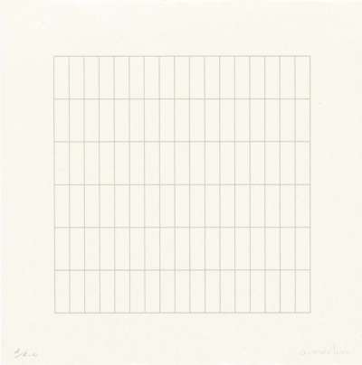 On A Clear Day 28 - Signed Print by Agnes Martin 1973 - MyArtBroker