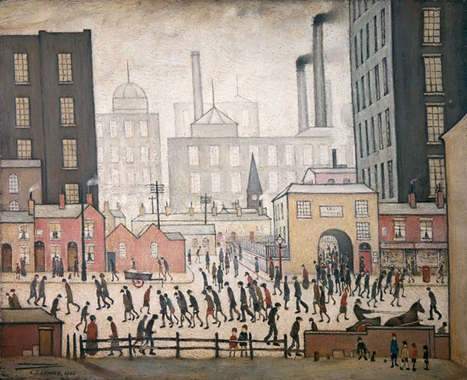 Coming From The Mill by L. S. Lowry