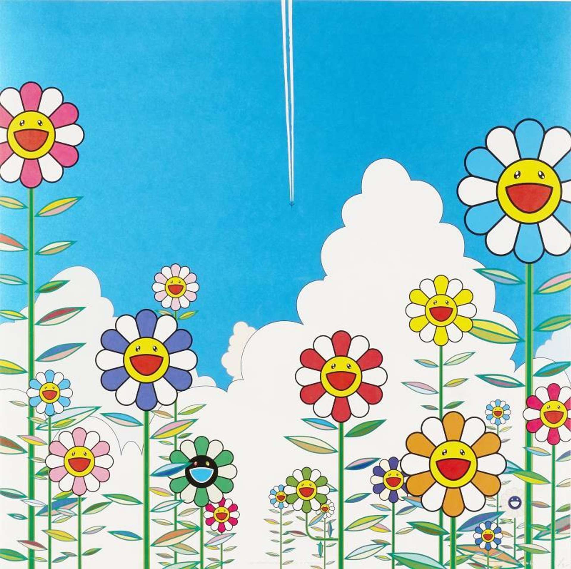 Takashi Murakami Summer Vapor Trail (Signed Print) 2006