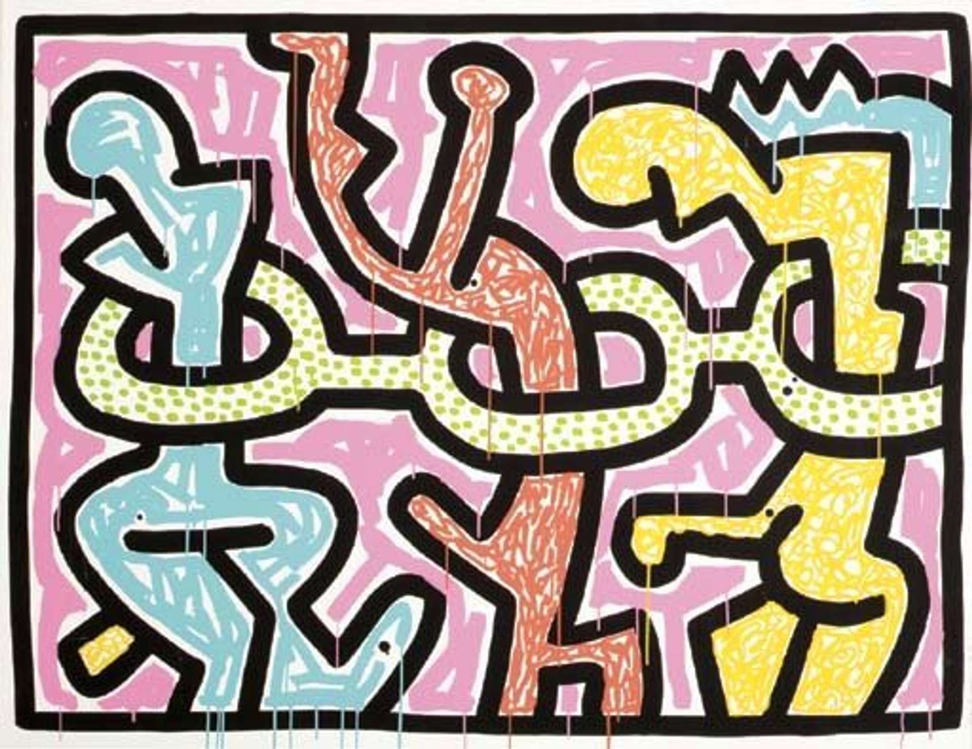 Flowers II by Keith Haring