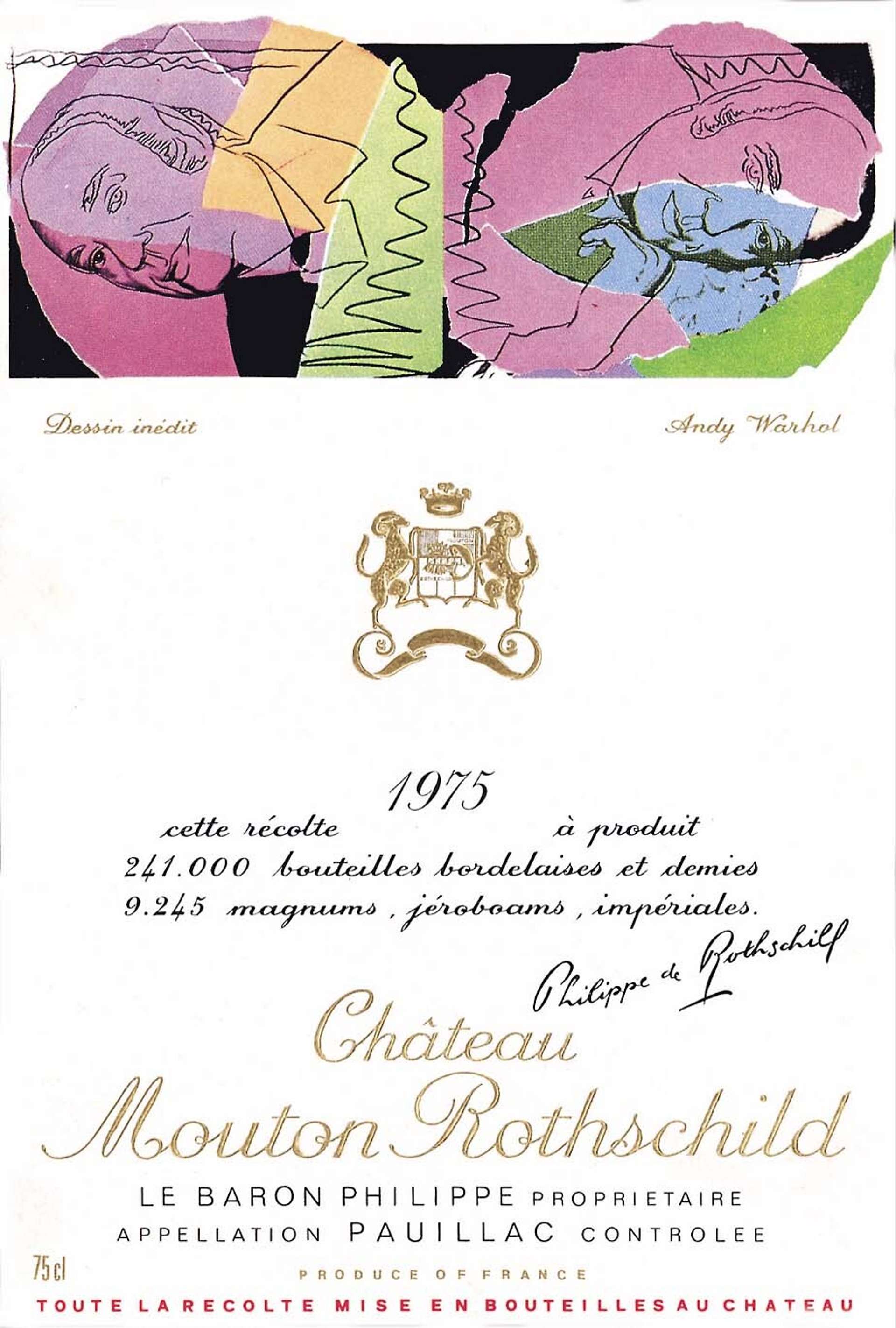 Mouton Rothschild 1975 by Andy Warhol - MyArtBroker